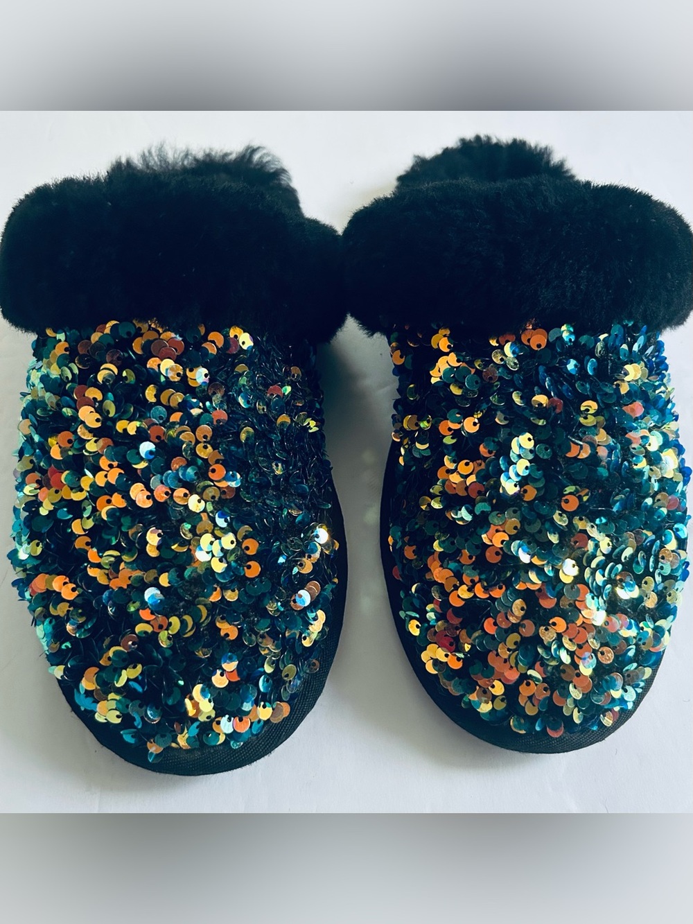 UGG Black Sequins Slippers Slip-On size 8.5M